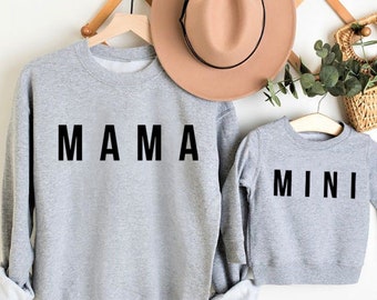 Matching Mama and Mini Sweatshirts, Mama Sweatshirt, Mother Daughter Shirts, Best Gifts for Moms, Matching Mommy and Me Sweaters, Toddler