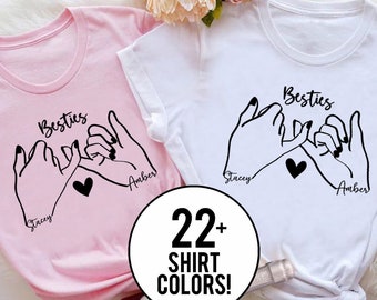 Personalized Besties Shirt, Best Friends Name Shirts, BFF Shirts, Girl Trip Shirts, Custom Name BFF Shirts, Personalized Gift For BFF