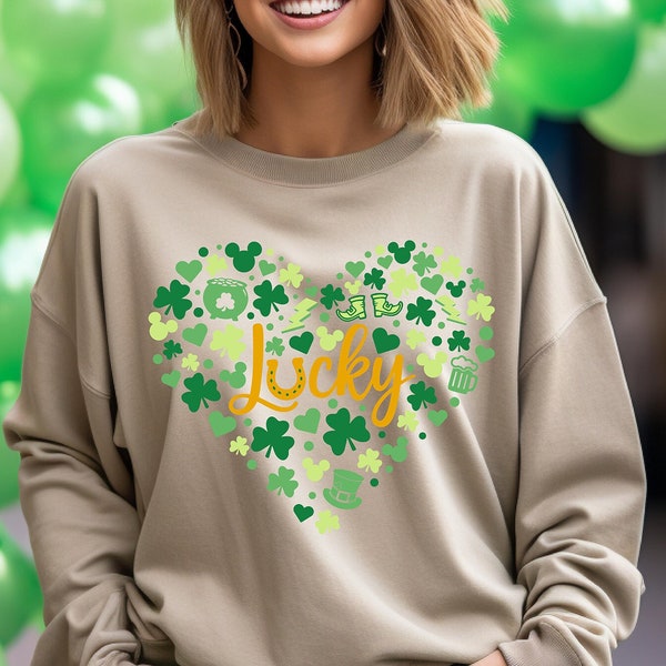 Linda sudadera de la suerte, sudadera divertida del día de San Patricio, camisa feliz del trébol, camisa irlandesa, camisa del día de San Patricio de las mujeres, camiseta natural