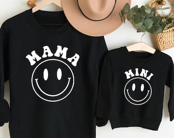 Mama Mini Sweatshirts, Mommy and Me Outfit, Matching Mommy and Son Sweaters, Mama and Mini Sweatshirts, Mama's Boy Matching Crewneck