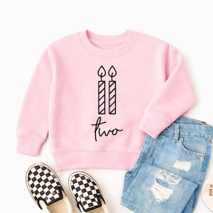 Second Birthday Sweatshirt, Birthday Toddler T-shirt, 2nd Birthday Sweatshirt, Two Year Old Birthday Crewneck, 2nd Birthday T-shirt