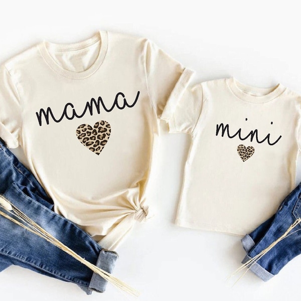 Mini ensemble assorti pour maman, cadeau de baby shower, t-shirt de maman, mini body, mini bambin, mini jeunesse, idée cadeau nouvelle maman, bébé et maman, nouveau-né