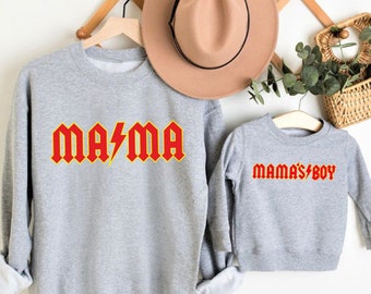 Mama Mama's Boy Matching Shirts, Mom and Son Matching Set, Mommy and Me Outfits, Mother and Son, Mommy And Me Outfits, Christmas Gift