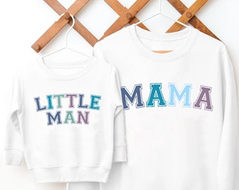 Matching Mommy and Son Sweaters, Mommy and Me Outfit, Mama and Mama's Boy Matching Sweatshirts, Mom and Baby Boy Toddler Sweatshirts