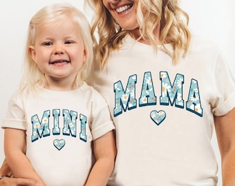 Mommy And Me Outfits, New Mom To Be, Mama and Mini Shirts, Matching Shirts, Girl Mommy and Me, Mommy & Me Outfits, Retro Shirt, Floral Print