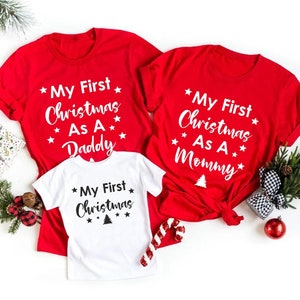 Matching Family Christmas Shirts, Christmas Shirts, Family Christmas Shirt, First Christmas Family Shirts, Dad and Mom First Christmas Shirt