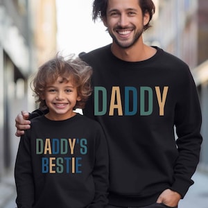 Daddy & Daddy’s Bestie Matching Sweatshirts, Matching Daddy and Boy Sweaters, Daddy and Me Matching Sweatshirts, Father and Son Outfit