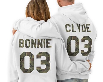 bonnie clyde moletom com capuz