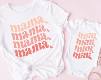 Mommy and Me Outfits, Matching Mommy and Me Shirts, New Mom Shirt, Mama Mini Matching Shirts, Mama Mini Matching Set, New Mom Gift Idea