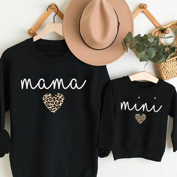 Mama und mich Outfits, Mama und ich Sweatshirts, Mama und Mini Passende Pullover Sweatshirts, Mama & Mini Sweatshirt, Mutter Tochter Pullover
