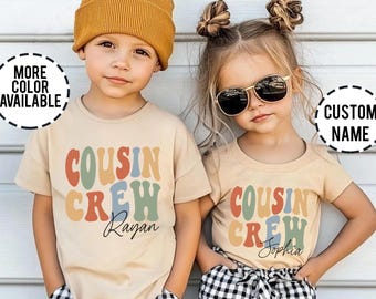 Benutzerdefinierte Cousin Crew Kleinkind-T-Shirts, passende Cousins Kleidung, Familientreffen Shirts, Cousin Geschenk, personalisierte Cousin Crew Kinder Shirt