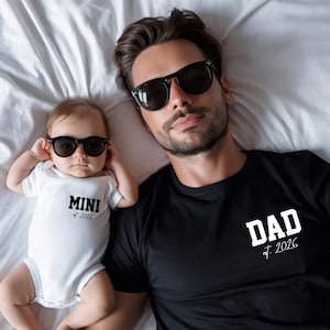 Camisetas a juego para papá y bebé, regalo para papá primerizo, camiseta para recién nacidos (2026), conjunto para papá y bebé, camiseta genial para papá, conjunto de body para bebé