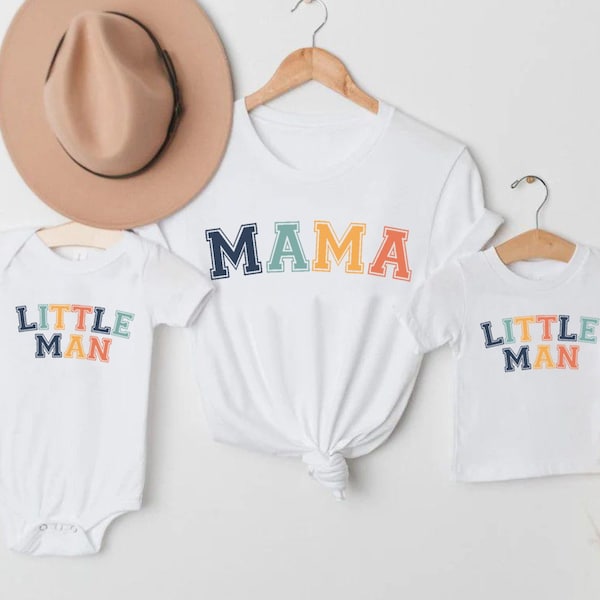 Chemises mats maman et mini, chemises maman et moi, mini chemise maman rétro, cadeau pour elle, fête des mères, future chemise maman, maman bohème, naturel