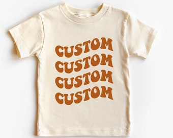 Aangepaste babyshirt, gepersonaliseerde kinder T-shirt, aangepaste tekst peuter T-shirt, peuter naam shirt, aangepast shirt, jeugd aangepast shirt, uw tekst