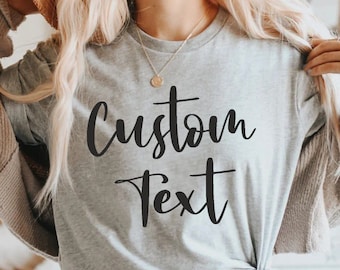 Chemise personnalisée, Chemise avec texte personnalisée, T-shirt personnalisé, T-shirt personnalisé, Chemise personnalisée, Chemises unisexe personnalisées, T-shirts avec logo personnalisés