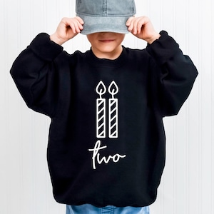 Second Birthday Sweatshirt,  Two Birthday Shirt, 2nd Birthday Shirt Boy, Kids Second Birthday Gift, Toddler Sweater for 2 Year Old Birthday