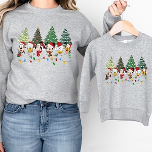 Mickey en vrienden kerstsweaters, mama en ik kersttrui, bijpassende Disney-sweaters, bijpassende kerst mama en ik