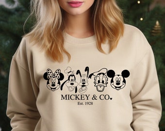 Mickey & Co Sweatshirt, Unisex Sweatshirt, Crewneck Sweatshirt, Disney Sweatshirts, Oversized Sweatshirts, Mickey And Friends Shirt