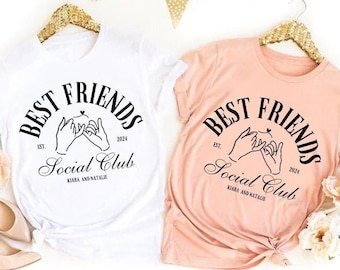 Gepersonaliseerde beste vrienden shirts, BFF shirts, beste vrienden naam en datum tees, vriend reis shirt, girl trip tees, beste vrienden bijpassende tees