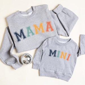 Bijpassende familieshirts, bijpassende outfits voor het gezin, set mama en ik, familie T-shirts, familiekleding, papa en ik, oma-shirt, shirt tante, shirt tante Heather Gray