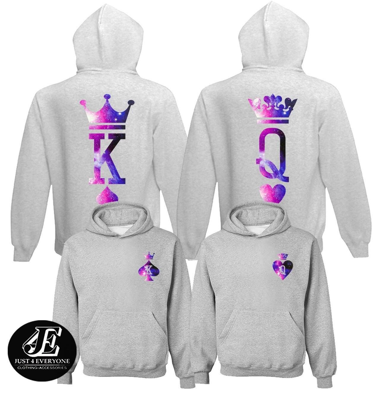 King Queen King Queen Hoodies Couple 