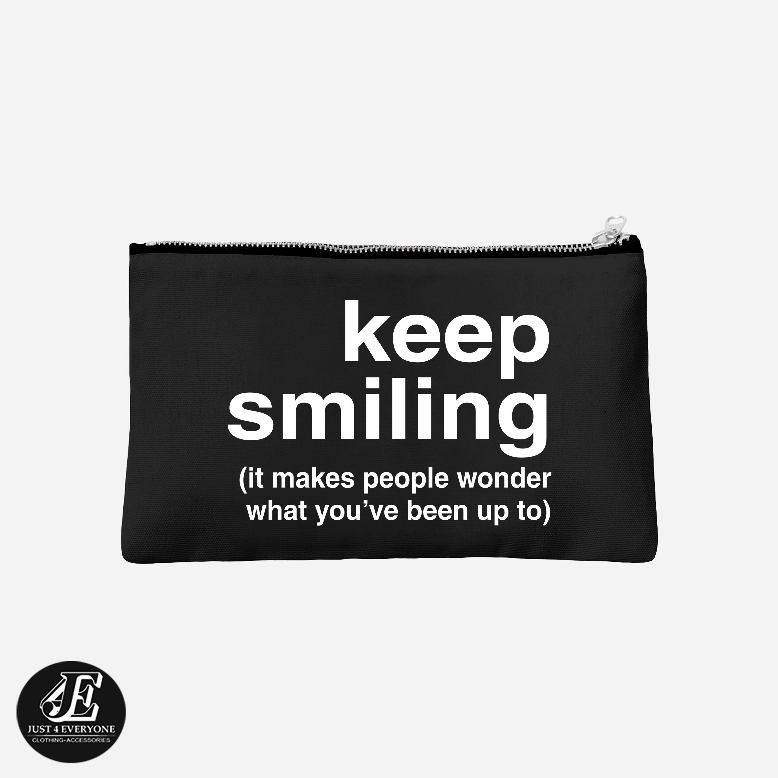 Keep Smiling Bag Lipstick Bag Beauty Bag Travel Bag Travel Etsy