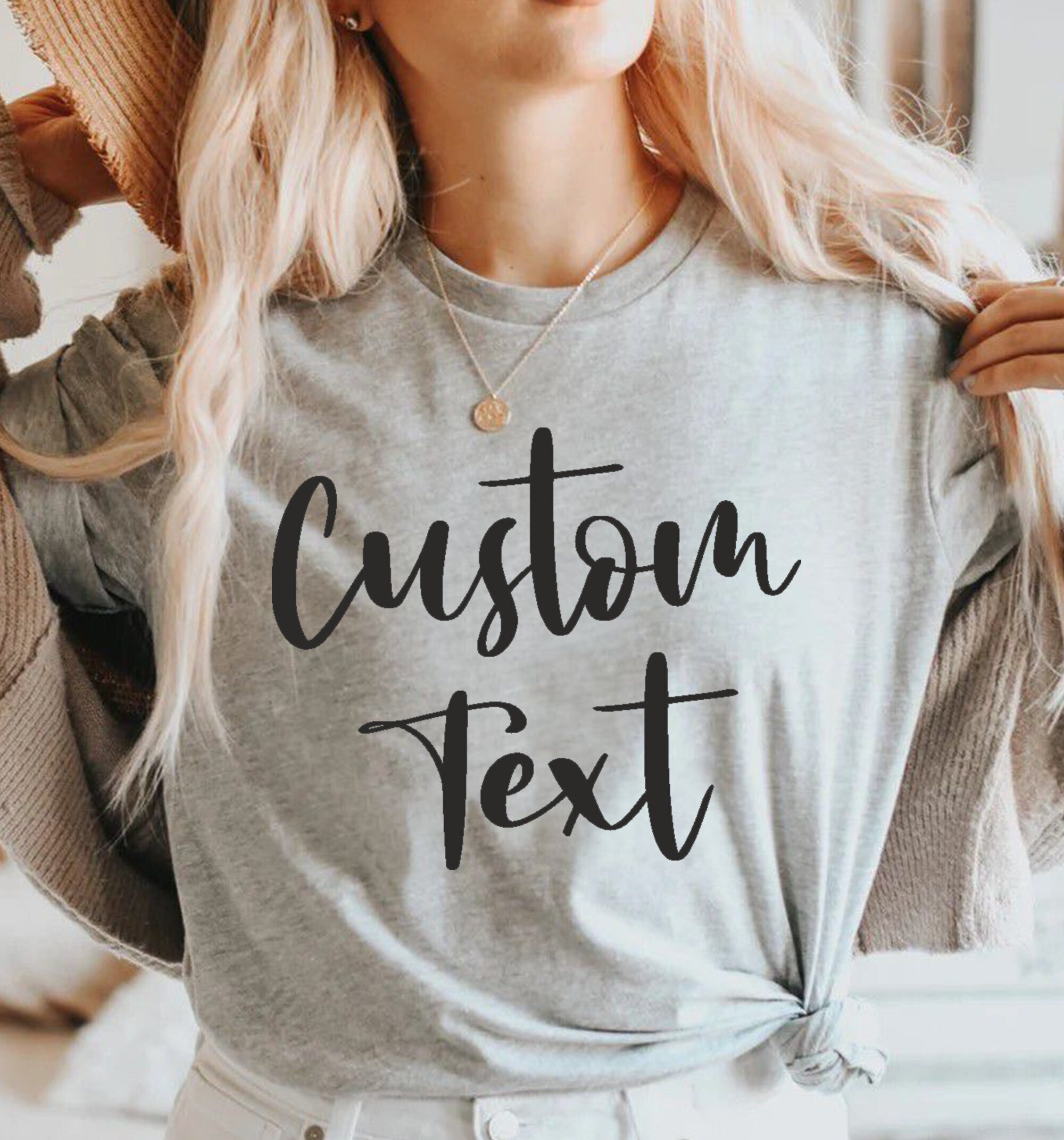 Custom Shirt, Custom Text Shirt, Custom T-shirt, Personalized T-shirt ...
