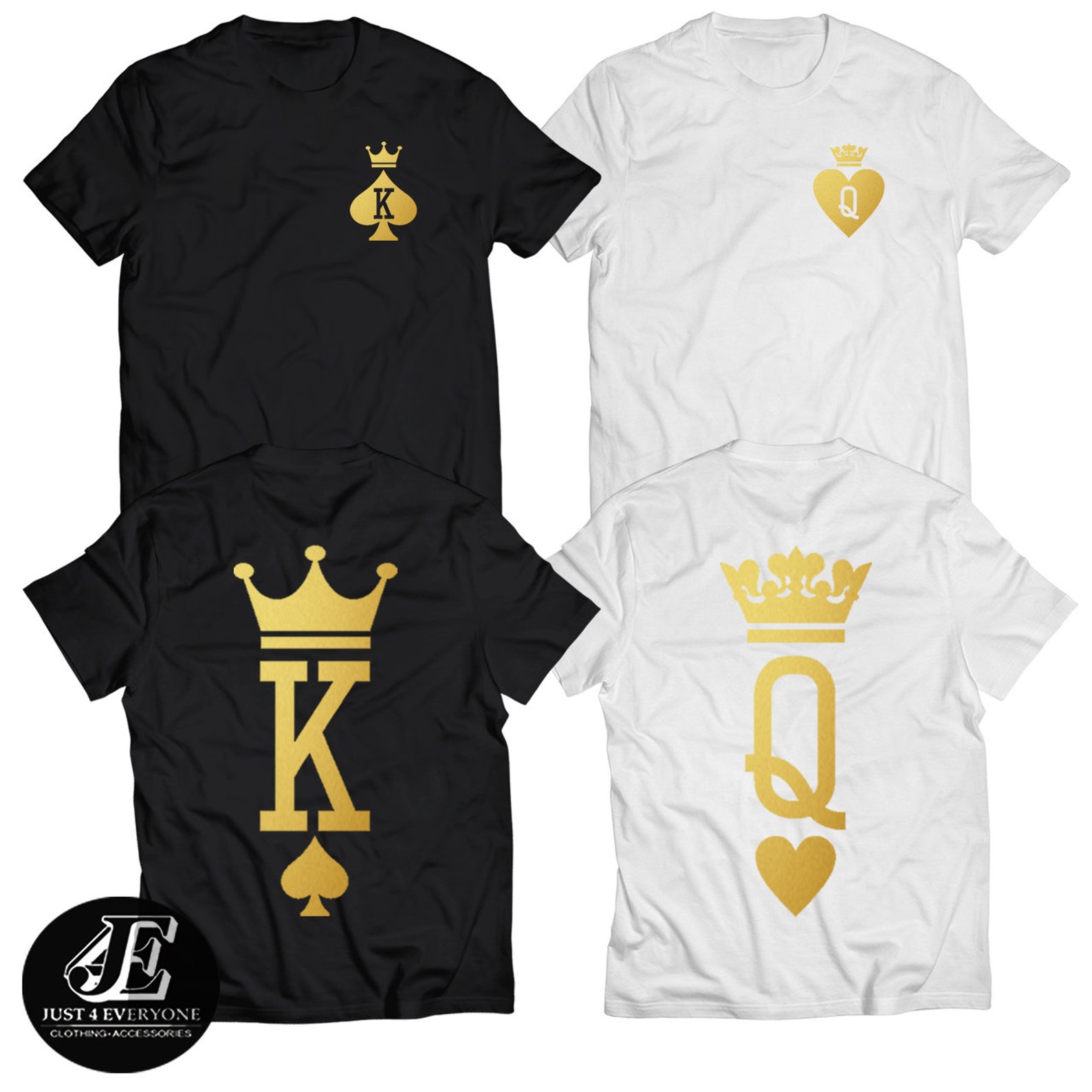 King Queen Shirts King and Queen T-shirts Couples Shirts - Etsy