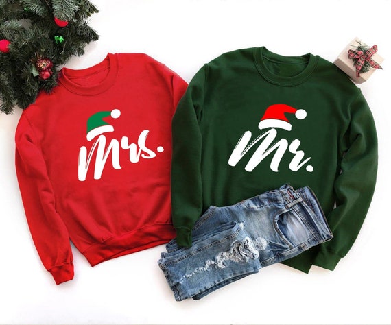 Mr and Mrs Sweaters Couple Christmas 