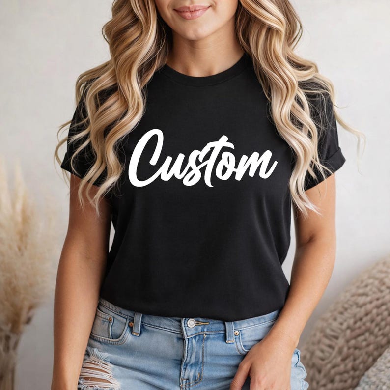 Aangepaste familie shirts set, gepersonaliseerde moeder vader kinder shirts, bijpassende familie outfits, aangepaste naam T-shirts, cadeau voor familie Black