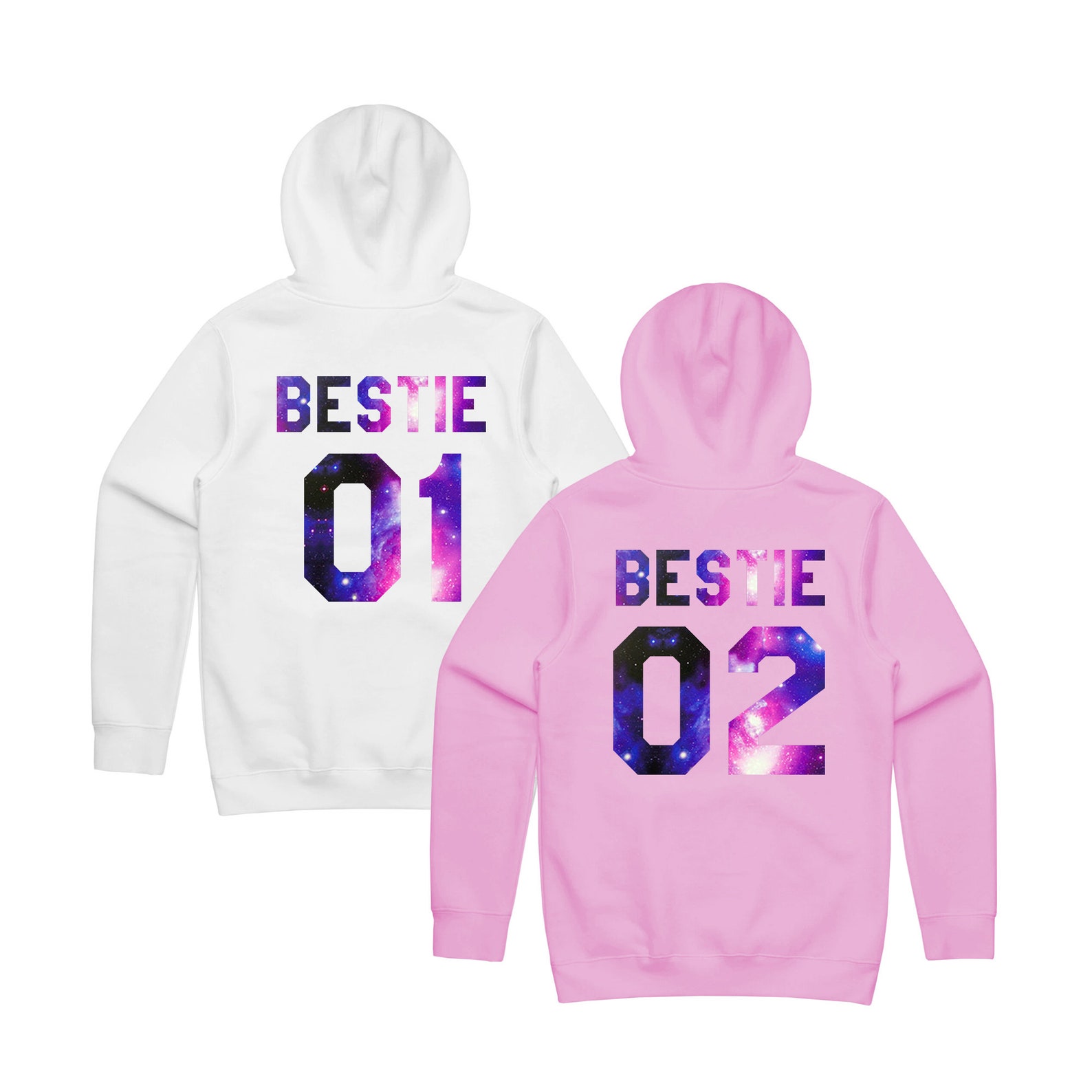 bestie 1 and bestie 2 hoodies