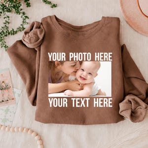 Shirt of sweater met aangepaste foto, T-shirt met gepersonaliseerde foto, upload je eigen foto, familiecadeau, T-shirt met aangepaste afbeelding, shirt Memorial