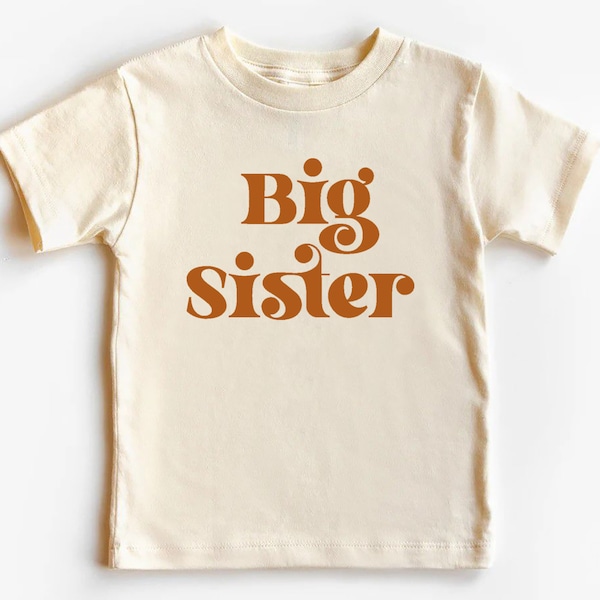 Big Sister Shirt, Big Sis, Cute Vintage Shirt, Retro Big Sister Kids Tee, Siblings Shirt, Big Sister Gift, Pregnancy Announcement, Sisters