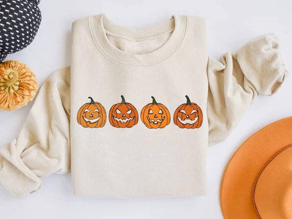 Sudadera de calabaza para Halloween, camiseta de calabaza para