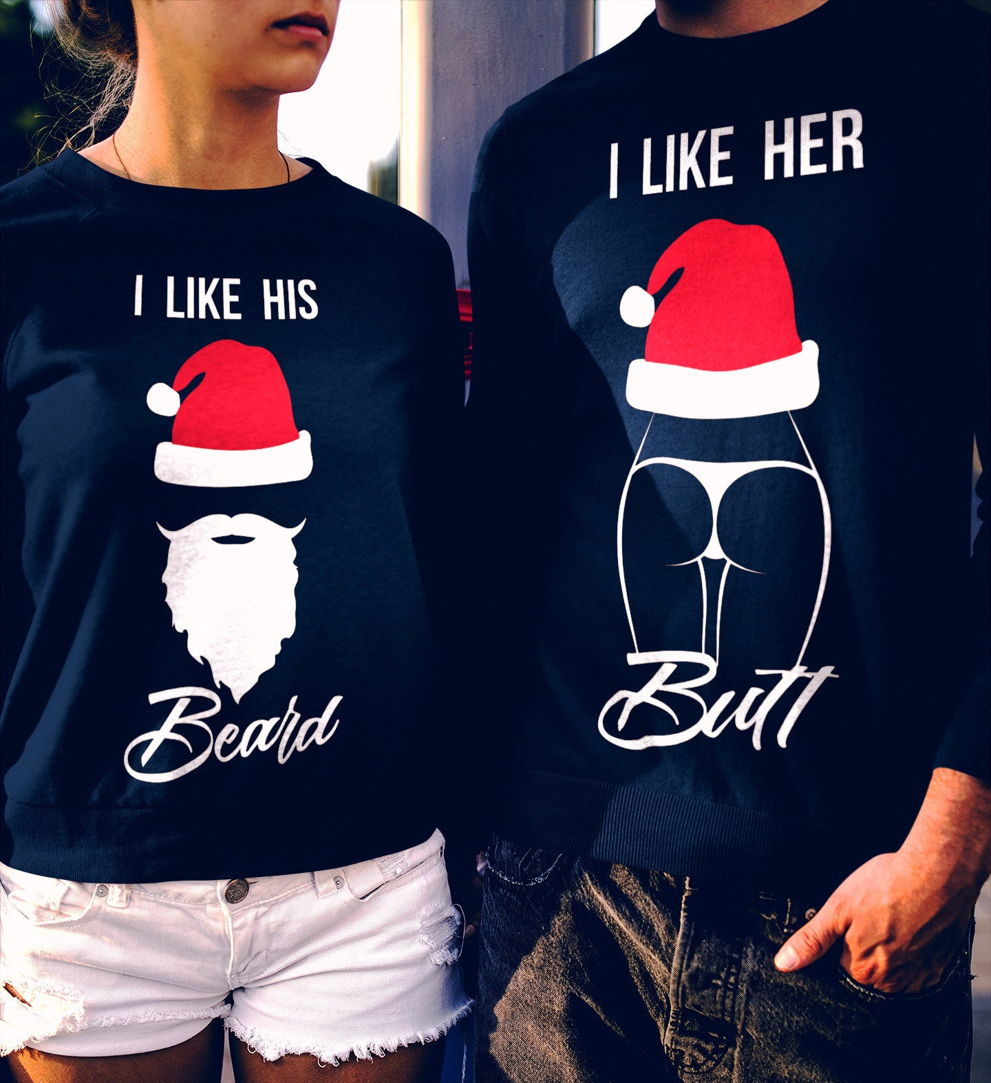 Christmas Couple Sweaters Winter Sweatshirts Merry Christmas - Etsy