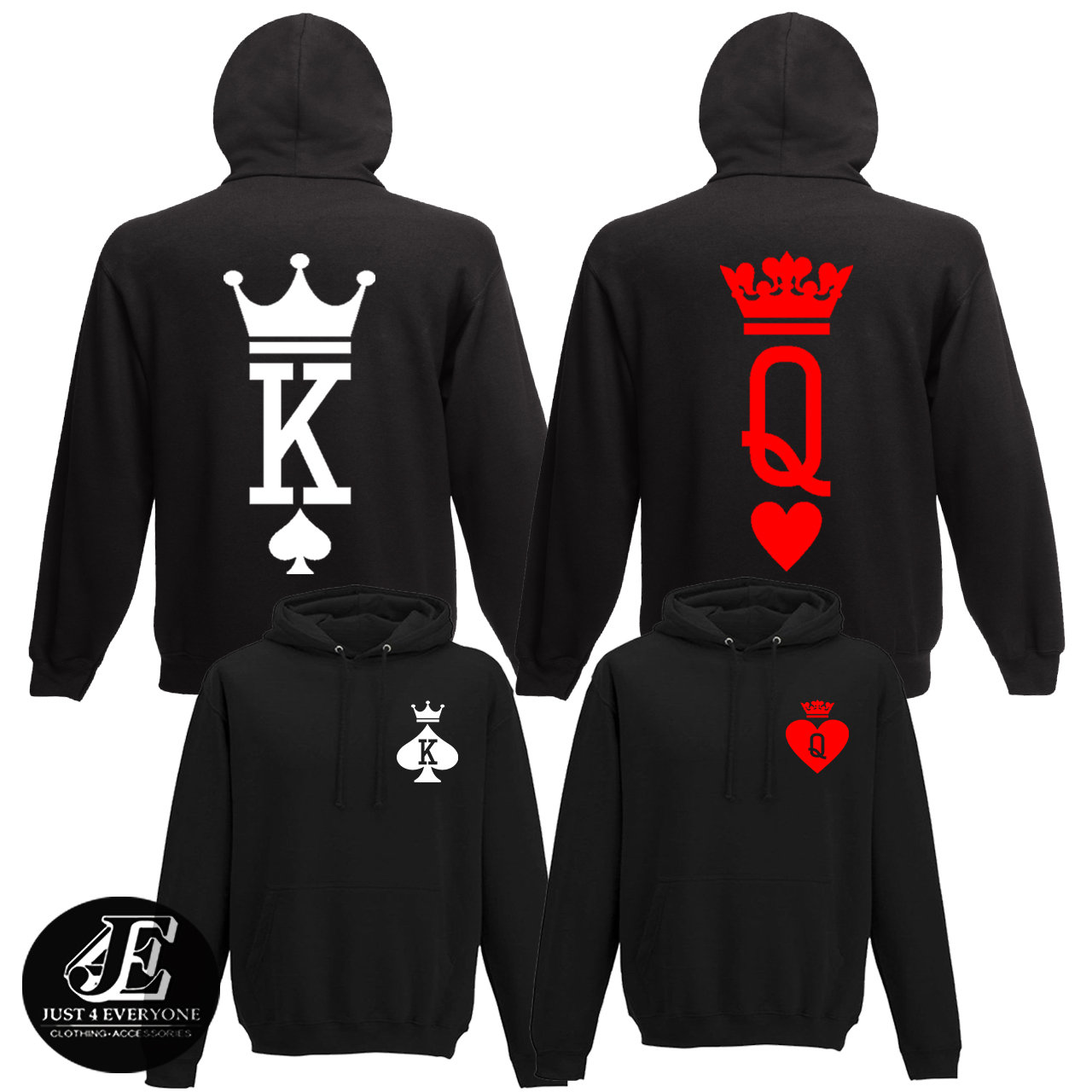 King Queen Hoodies, King Queen Set, Couples Matching, Couples Hoodie, Matching  Hoodie, Couple Hoodies, Gift for Couple, Couple Gift 