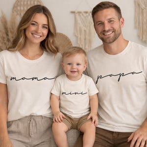 Bijpassende familieshirts set, mama papa zus broer mini, familie vakantie outfit, Moederdagcadeau, vaderdag familie shirts