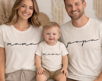 Bijpassende familieshirts set, mama papa zus broer mini, familie vakantie outfit, Moederdagcadeau, vaderdag familie shirts