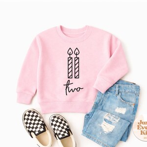 Sudadera de segundo cumpleaños, camiseta de cumpleaños para niño pequeño, sudadera de segundo cumpleaños, sudadera de cuello redondo de cumpleaños para niño de dos años, camiseta de segundo cumpleaños imagen 7