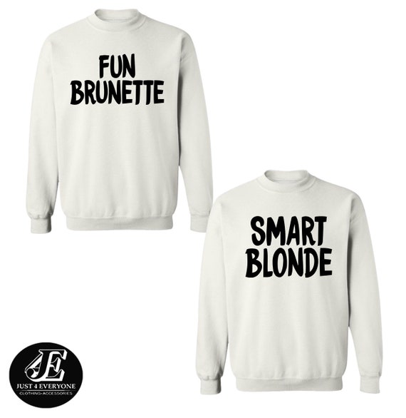 bff blonde and brunette sweatshirts