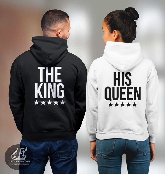 The King His Queen Hoodies Couple Hoodies King Queen Etsy