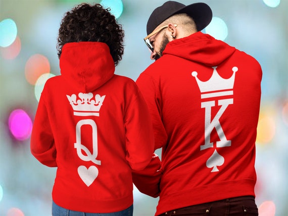 Sudaderas King Queen Set King Queen Parejas A Juego Etsy España