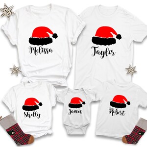 Personalized Family Christmas Pajama Shirts, Matching Christmas Holiday ...