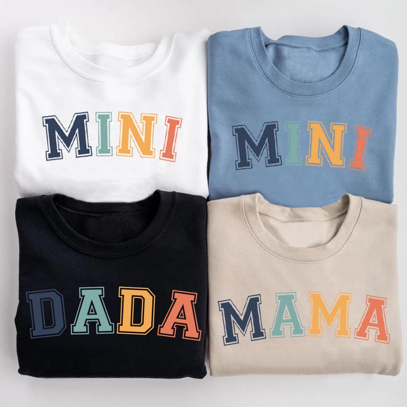 Bijpassende familieshirts, bijpassende outfits voor het gezin, set mama en ik, familie T-shirts, familiekleding, papa en ik, oma-shirt, shirt tante, shirt tante afbeelding 6