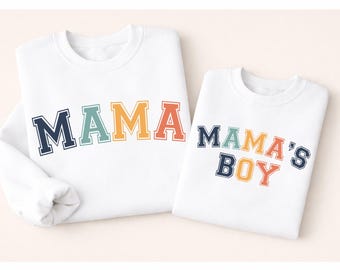 Mama and Mama's Boy Matching Sweatshirts, Mama and Lil Boy Set, Mommy and Mini Outfits, Matching Mommy and Son Sweater, Mothers Day Gift