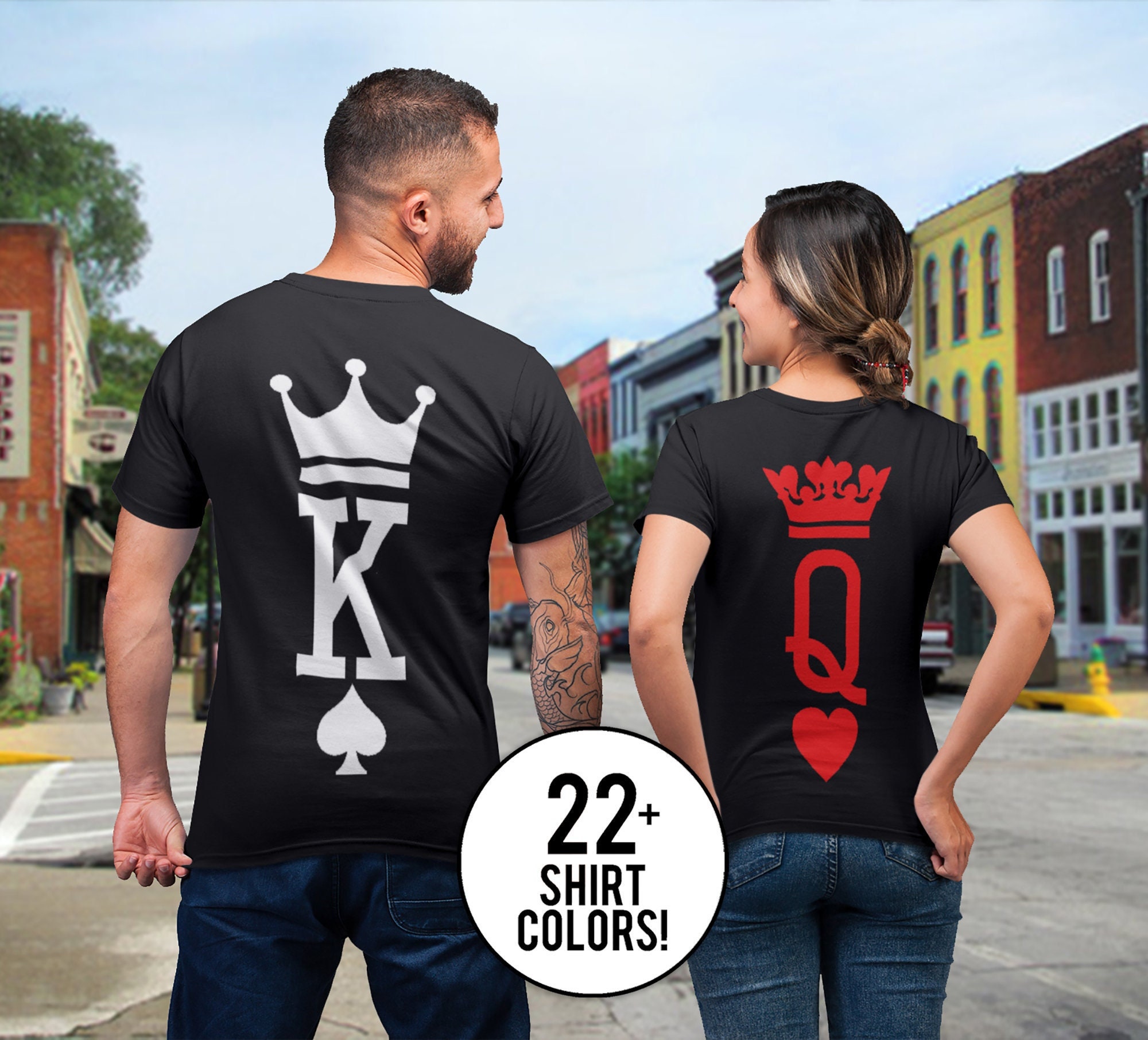 King Queen Shirt Couple Shirt Honeymoon Shirt Couples 