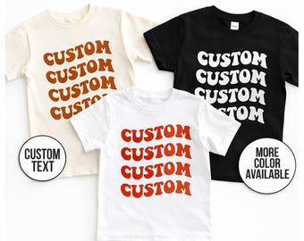Aangepast babyshirt, gepersonaliseerd kinder-T-shirt, aangepaste tekst peuter-T-shirt, peuternaamshirt, aangepast shirt, aangepast jeugdshirt, jouw tekst