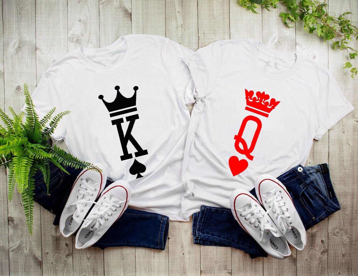 King Queen Shirts King and Queen Shirts Couples Shirts King | Etsy