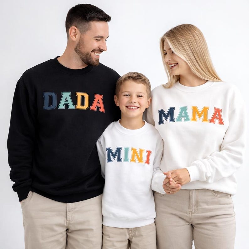 Bijpassende familieshirts, bijpassende outfits voor het gezin, set mama en ik, familie T-shirts, familiekleding, papa en ik, oma-shirt, shirt tante, shirt tante afbeelding 5