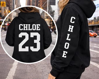 Sudadera personalizada, Sudadera con logo personalizado, Sudadera con texto personalizado, Sudadera personalizada, Sudadera con tu texto, Regalo de Navidad, Nombre y número personalizados